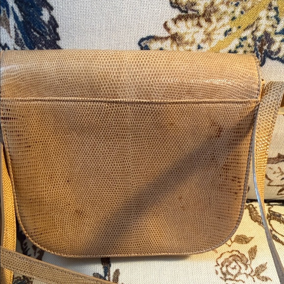 Vintage Yves Saint Laurent Beige Textured Crossbody Bag - Picture 5 of 9